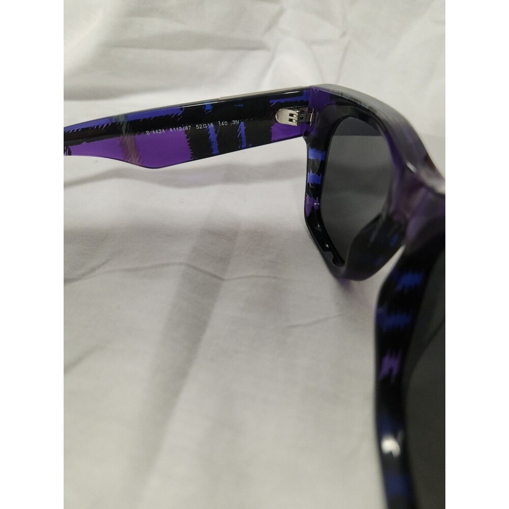 Burberry Cat Eye Women's BE4424 Sunglasses Purple Plaid Frame - Picture 2 of 10